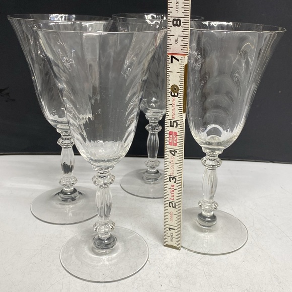 Cambridge Clear Caprice Glasses 7 5/8" Water Goblet Stem 300 Set of Four - Picture 12 of 17